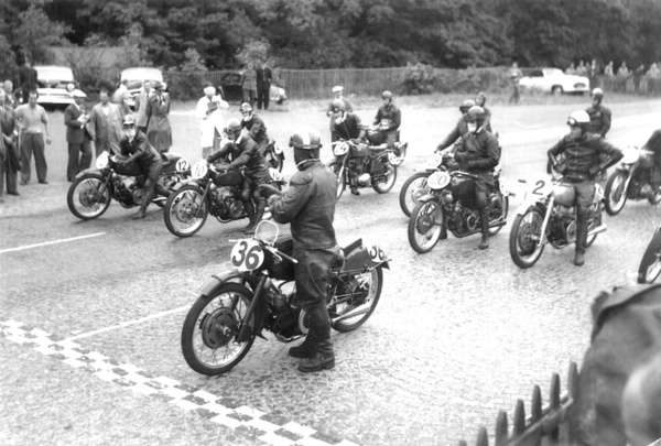 1951 Road Racing GP250 Swiss Grand Prix Berne starting grid