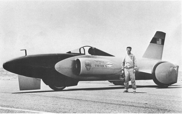 1964 World Record Group D Jet-powered 3-wheeler Craig Breedlove USA Spirit of America Bonneville Salt Flats Utah USA