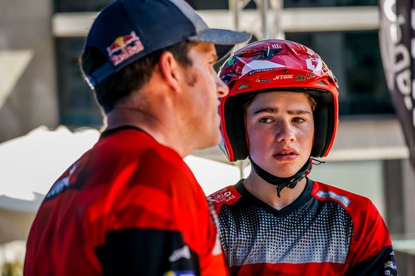 2021 FIM Trial World Championships - Sant Julià de Lòria - (AND), Friday 20 August 2021. Ambiance. Dougie Lampkin, Alfie Lampkin (Vertigo)