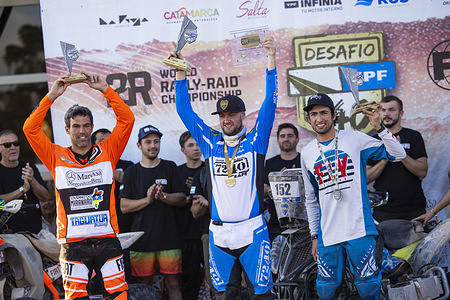 ANDUJAR Manuel (arg), Yamaha Raptor 700, FIM W2RC, portrait during the Prize Giving Ceremony of the Desafio Ruta 40 2023, 4th round of the 2023 World Rally-Raid Championship, on September 1, 2023 in Salta, Argentina - Photo Julien Delfosse / DPPI
2023 Desafio Ruta