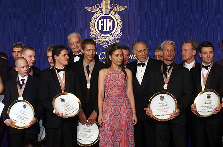 1999 FIM Prize-Giving Ceremony Muti Ornella Zerbi Francesco Riders World Champions Monaco