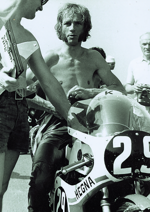 1971 Road Racing GP250 Andersson Kent Portrait SWE Yamaha