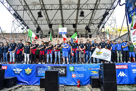 FIM International Six Days of Enduro 2021 Opening Ceremony - Visconti Castle in the historic city of Pavia, Italy.